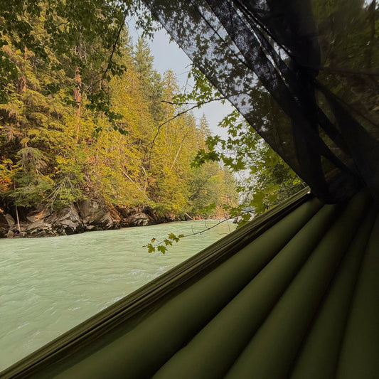 View of a river from Atmos Hammock